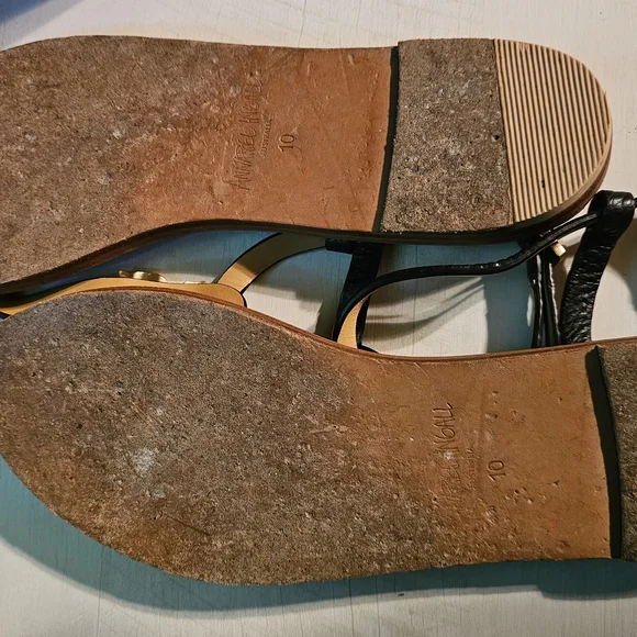 Annabel Ingall Black Sandals with Gold Beetle Detail - Picture 5 of 5